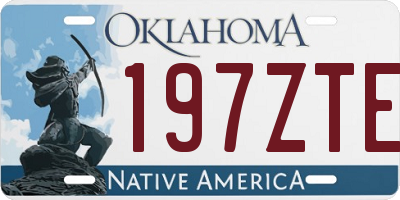 OK license plate 197ZTE