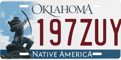 OK license plate 197ZUY