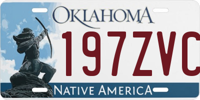 OK license plate 197ZVC
