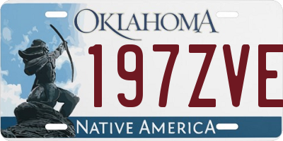 OK license plate 197ZVE