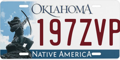 OK license plate 197ZVP