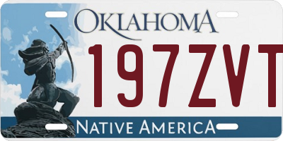 OK license plate 197ZVT