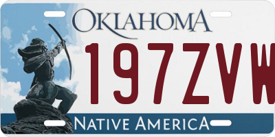 OK license plate 197ZVW