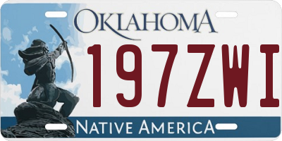 OK license plate 197ZWI