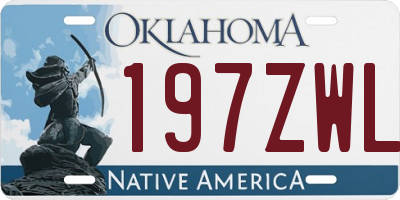 OK license plate 197ZWL