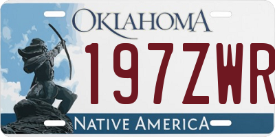 OK license plate 197ZWR