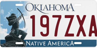 OK license plate 197ZXA