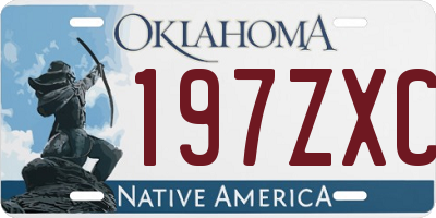 OK license plate 197ZXC