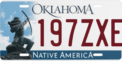 OK license plate 197ZXE