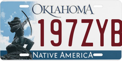 OK license plate 197ZYB
