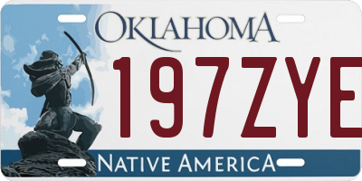 OK license plate 197ZYE