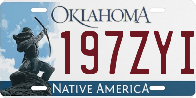 OK license plate 197ZYI