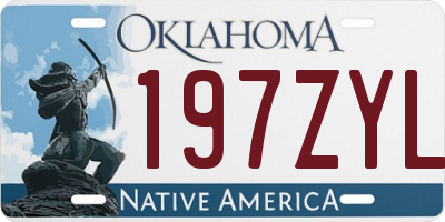 OK license plate 197ZYL