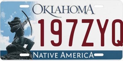 OK license plate 197ZYQ