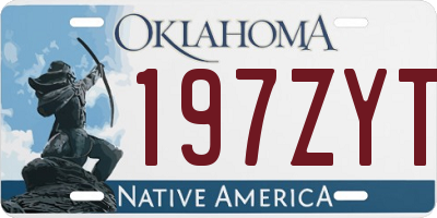 OK license plate 197ZYT