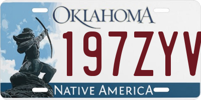 OK license plate 197ZYV