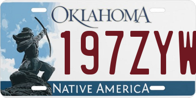 OK license plate 197ZYW