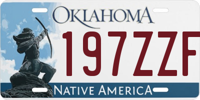 OK license plate 197ZZF
