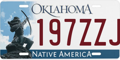 OK license plate 197ZZJ