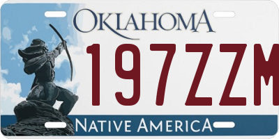 OK license plate 197ZZM