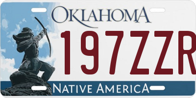 OK license plate 197ZZR