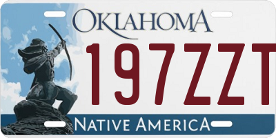 OK license plate 197ZZT