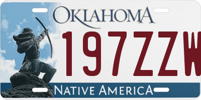 OK license plate 197ZZW