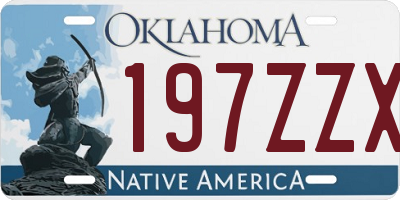 OK license plate 197ZZX