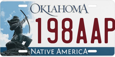 OK license plate 198AAP