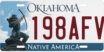 OK license plate 198AFV
