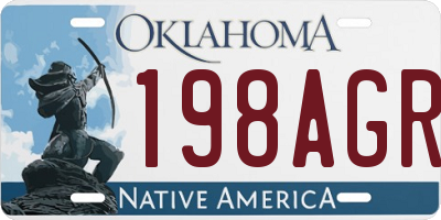 OK license plate 198AGR