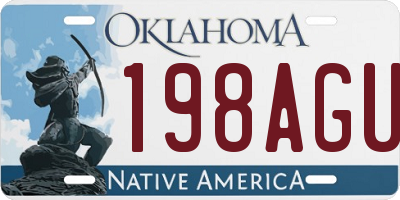 OK license plate 198AGU