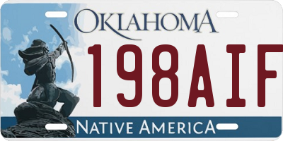OK license plate 198AIF