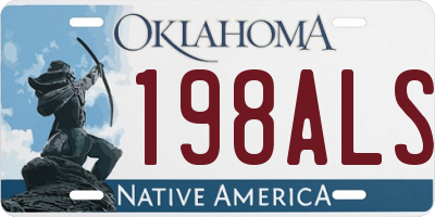 OK license plate 198ALS