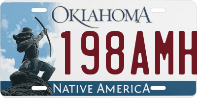 OK license plate 198AMH