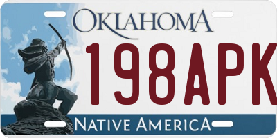 OK license plate 198APK