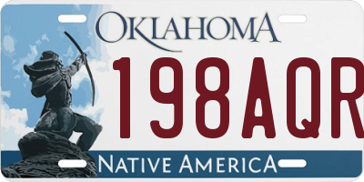 OK license plate 198AQR