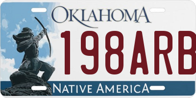 OK license plate 198ARB