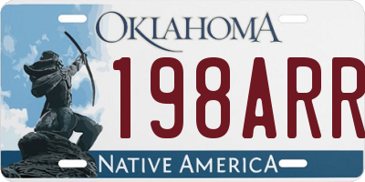 OK license plate 198ARR