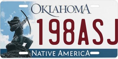 OK license plate 198ASJ