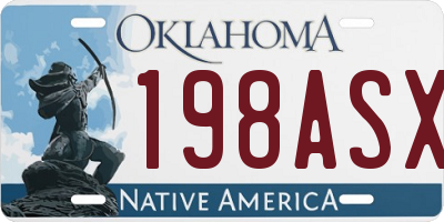 OK license plate 198ASX