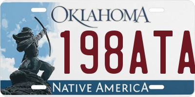 OK license plate 198ATA