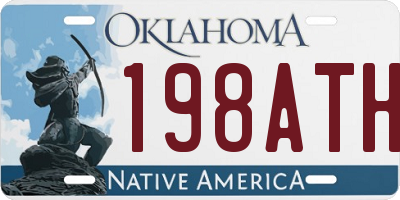OK license plate 198ATH