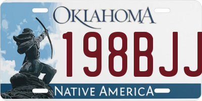 OK license plate 198BJJ