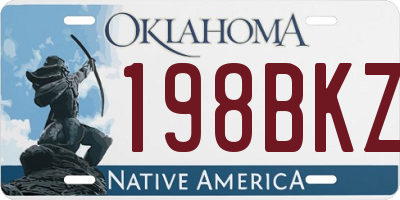 OK license plate 198BKZ