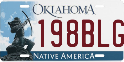 OK license plate 198BLG