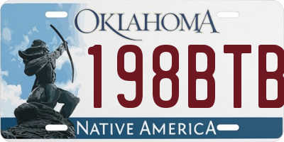 OK license plate 198BTB