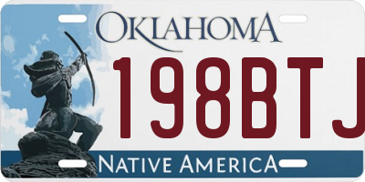 OK license plate 198BTJ