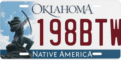 OK license plate 198BTW