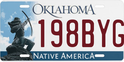 OK license plate 198BYG